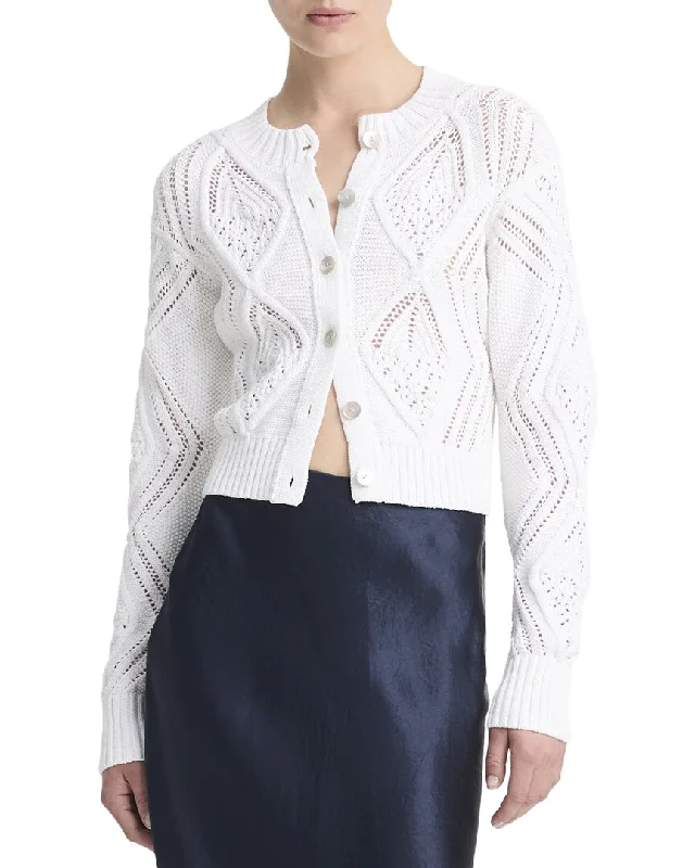 Cozy Street Style Vince Diamond Cable Cardigan