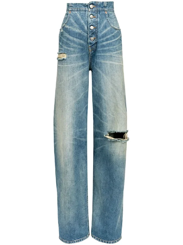 Cute Design Mm6 Maison Margiela Women's Jeans Clear blue