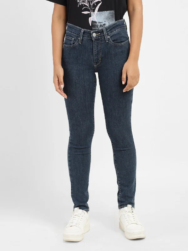 Simple Style Women's Mid Rise 710 Super Skinny Jeans