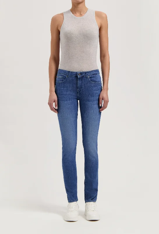 Street Charm Faye Low Slim - Authentic Indigo