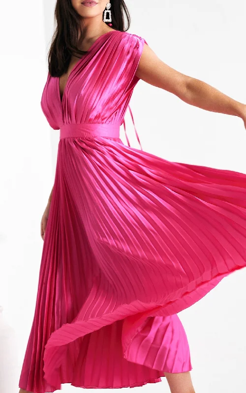 Comfortable And Cold-proof Naomi Maxi Dress - Hot Pink