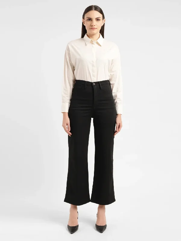 Exquisite Craftsmanship Women's High Rise Ribcage Wide Leg Flared Fit Jeans