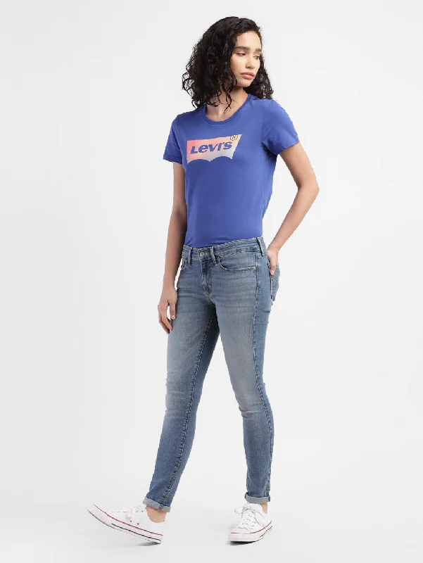Fashionable And Versatile Women's Mid Rise 711 Skinny Fit Jeans