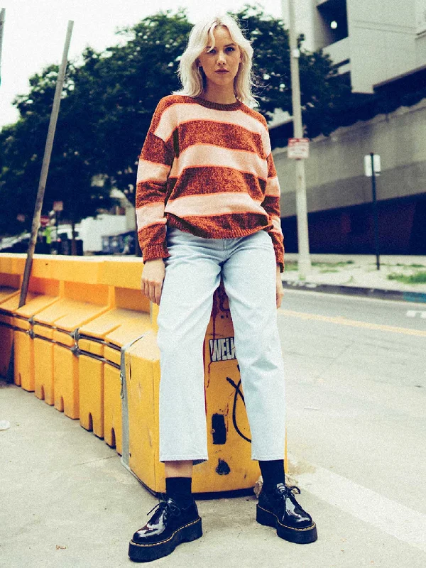 Exquisite Embroidery Bubble Tea Sweater - Nutmeg