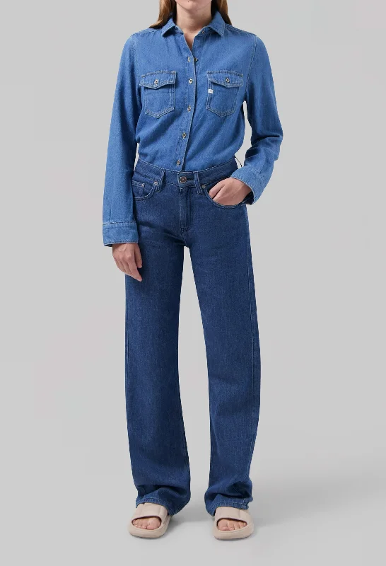 Celebrity Picks Jamie Mid Loose Flow - Stone Indigo