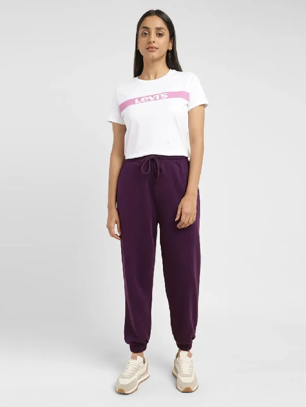 Trendy Items Women's High Rise Purple Regular Fit Joggers