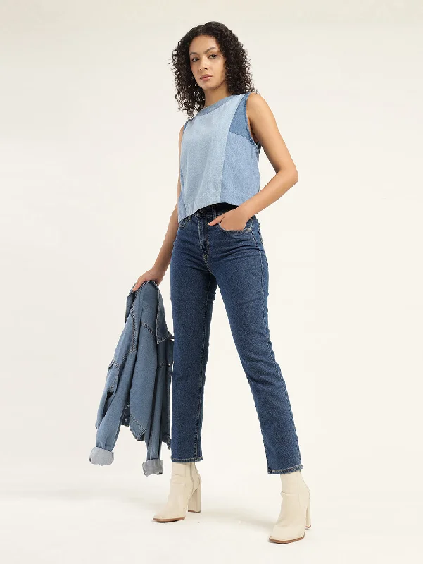 Celebrity Must-have Women's High Rise 724 Slim Straight Fit Jeans