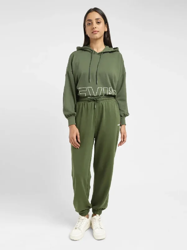 Personalized Outfit Women's High Rise Green Regular Fit Joggers