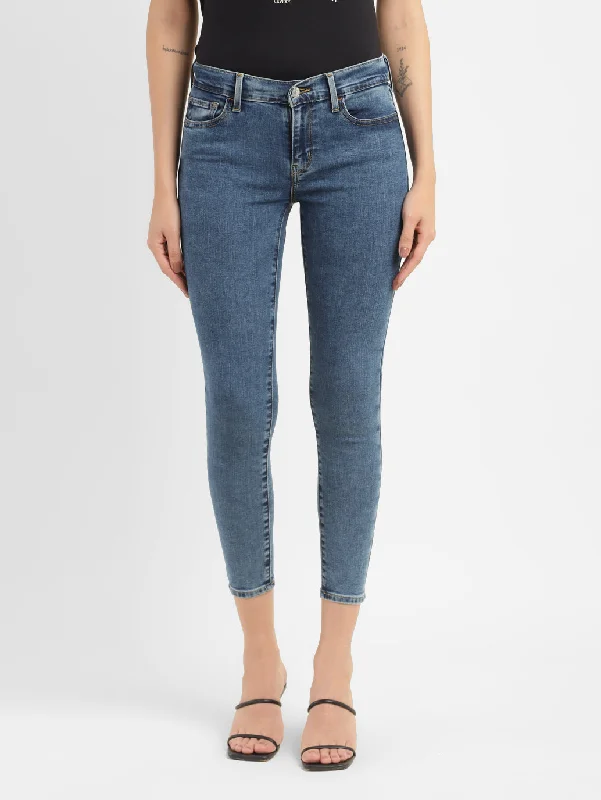 Fashionable And Versatile Women's Mid Rise 710 Super Skinny Jeans