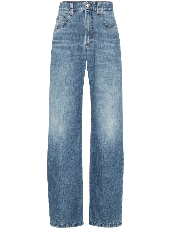 Classic Color Brunello Cucinelli Women's Jeans blue