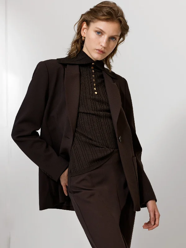 Slightly Flared Design Whisper Blazer
