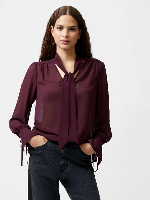Elegant And Charming Eden Georgette Tie Neck Blouse