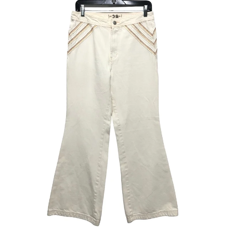 European Plan Beige Jeans Wide Leg We The Free, Size 6