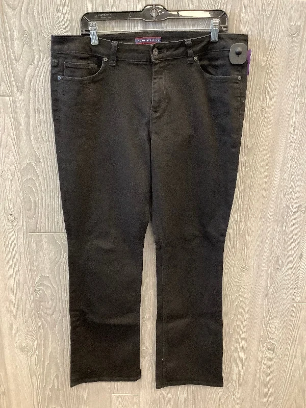 Dressing Tips Black Denim Jeans Flared Tommy Hilfiger, Size 16