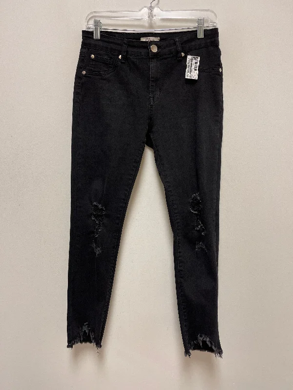 Multifunctional Style Black Denim Jeans Skinny Elan, Size 8
