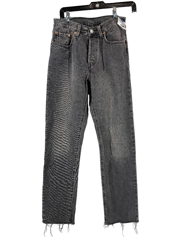 Fashion Selection Black Denim Jeans Straight Levis, Size 26