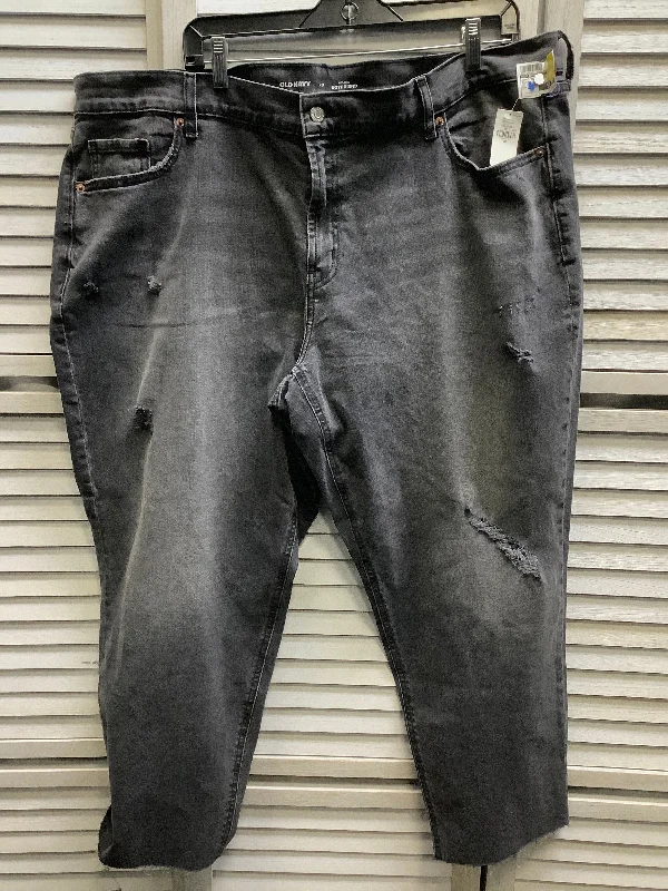 Fashion Classic Black Jeans Relaxed/boyfriend Old Navy, Size 20