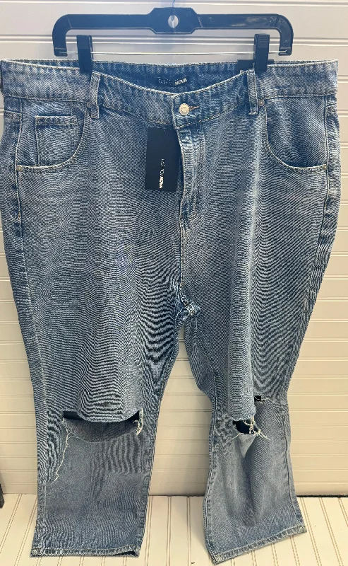Casual Chic Looks Blue Denim Jeans Boyfriend Fashion Nova, Size 16