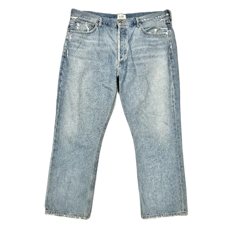 Comfortable Jackets Blue Denim Jeans Designer By Citizens Of Humanity, Size: 18