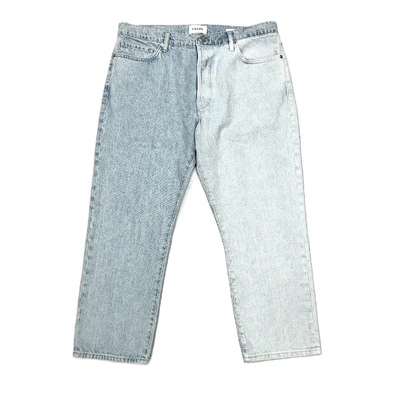 High-end Sense Blue Denim Jeans Designer By Frame, Size: 14