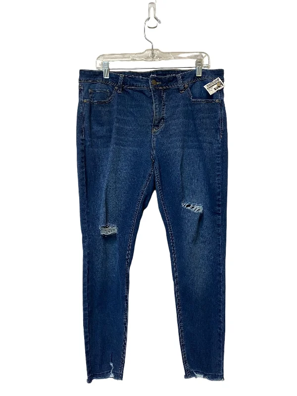 Basic Comfort Blue Denim Jeans Skinny Dip, Size 18