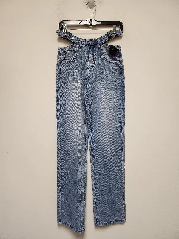 Customized Version Blue Denim Jeans Skinny Fashion Nova, Size 0