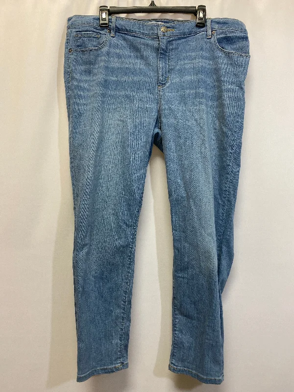 Integrated Design Blue Denim Jeans Skinny Loft, Size 18