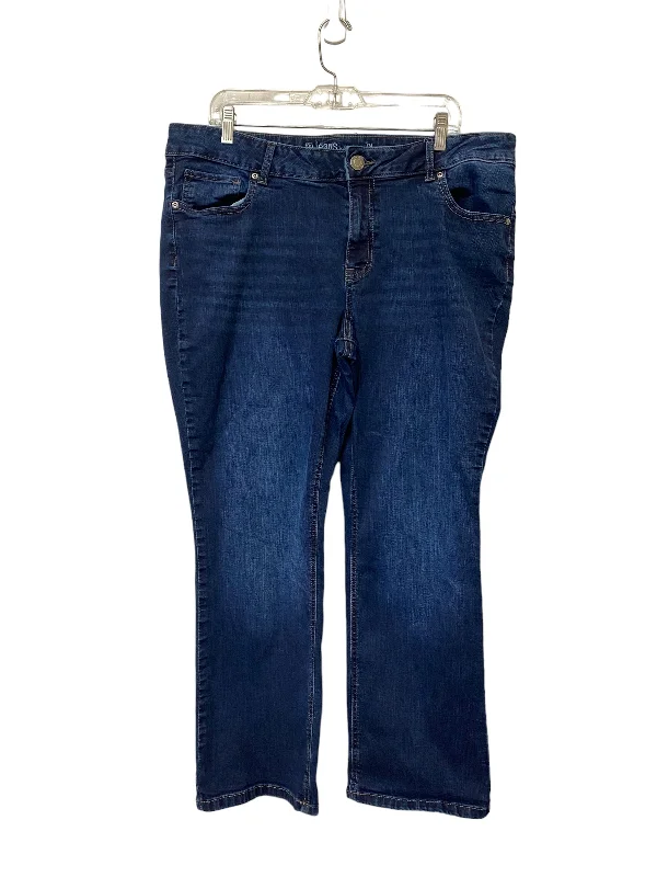 Effortless Elegance Blue Denim Jeans Skinny Maurices, Size 18