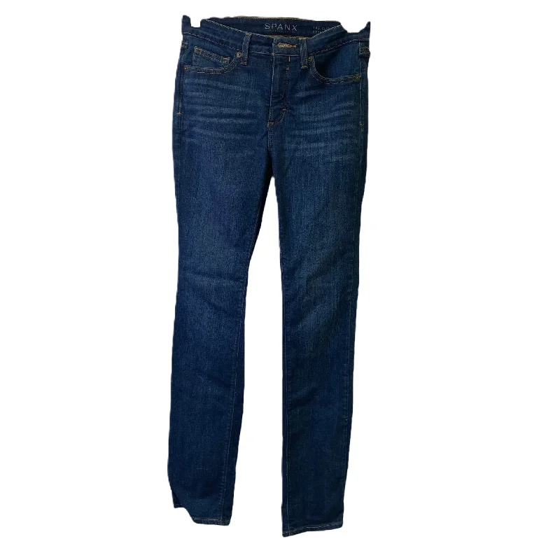 Chic Comfort Blue Denim Jeans Straight By Spanx, Size: 4