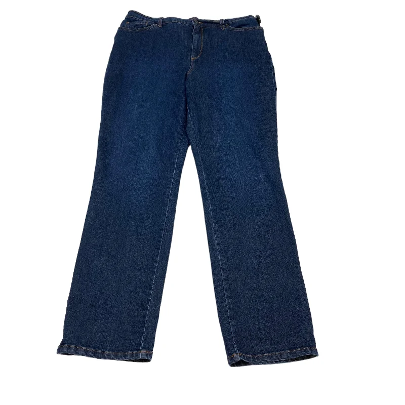 Easygoing Style Blue Denim Jeans Straight Gloria Vanderbilt, Size 16