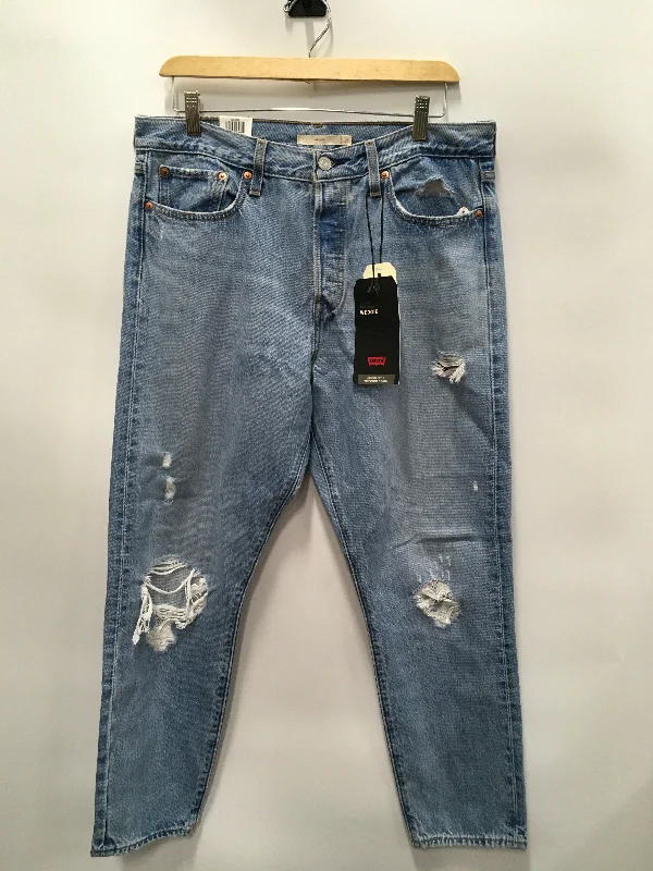 Exquisite Craftsmanship Blue Denim Jeans Straight Levis, Size 8