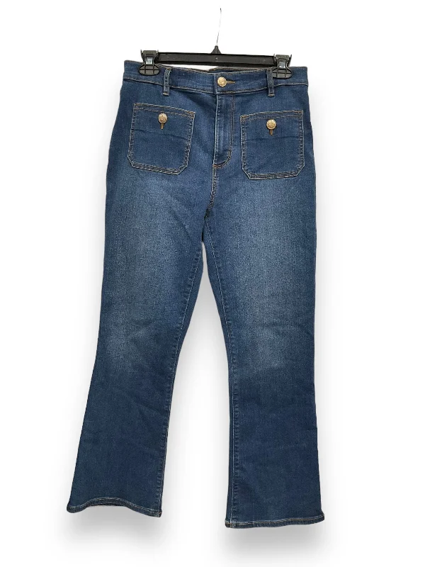 Unique Fashion Blue Denim Jeans Straight Loft, Size 4