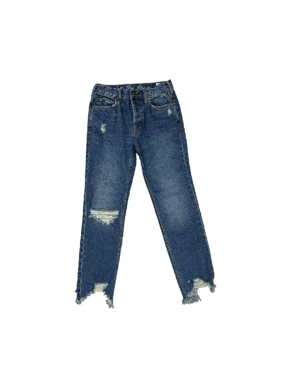 Comfortable Looks Blue Denim Jeans Straight We The Free, Size 24