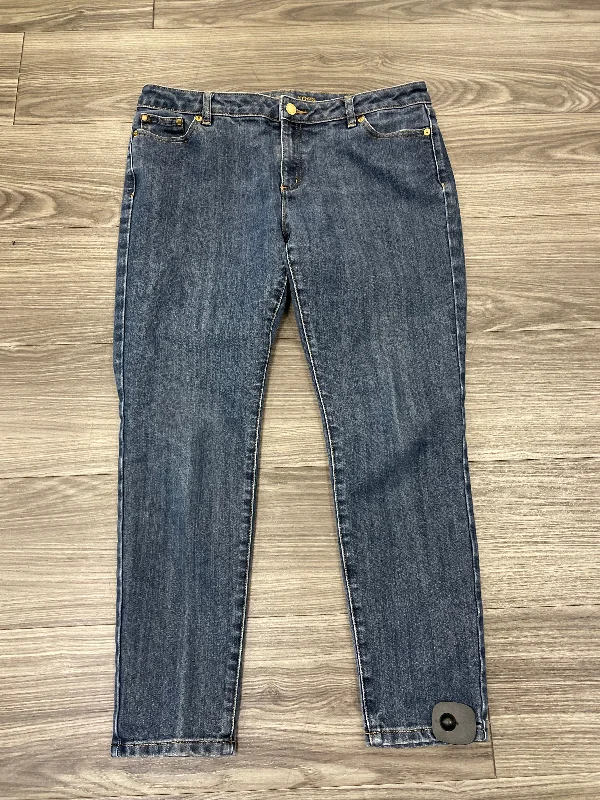 Modern Comfort Wear Blue Jeans Designer Michael Kors, Size 10