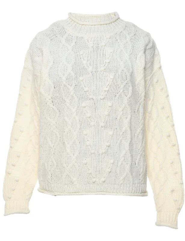 Sexy Fun Cable Knit Jumper - M