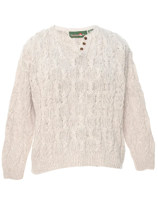 End Of The Year Cable Knit Jumper - S