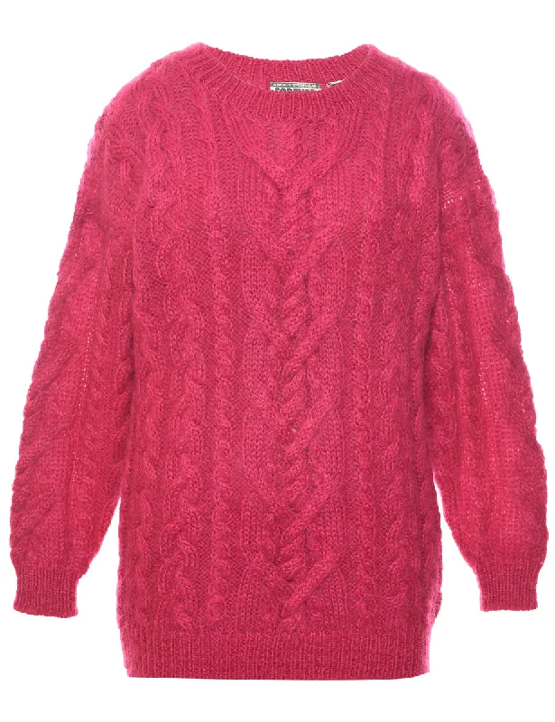 Relaxed And Casual Cable Knit Jumper - S
