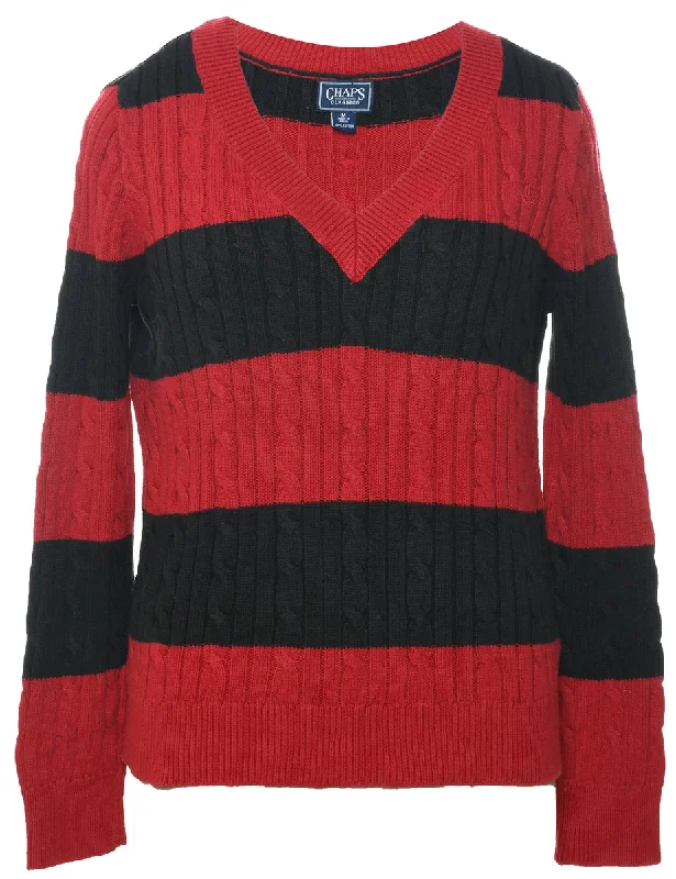 Printed Patterns Chaps Cable Knit Jumper - M