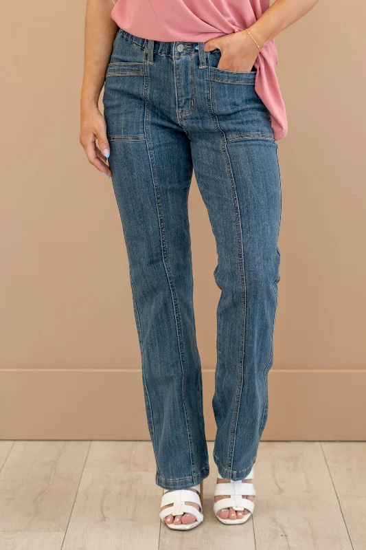 Exquisite Tailoring Next Gen High Rise Elastic Waist Band Straight