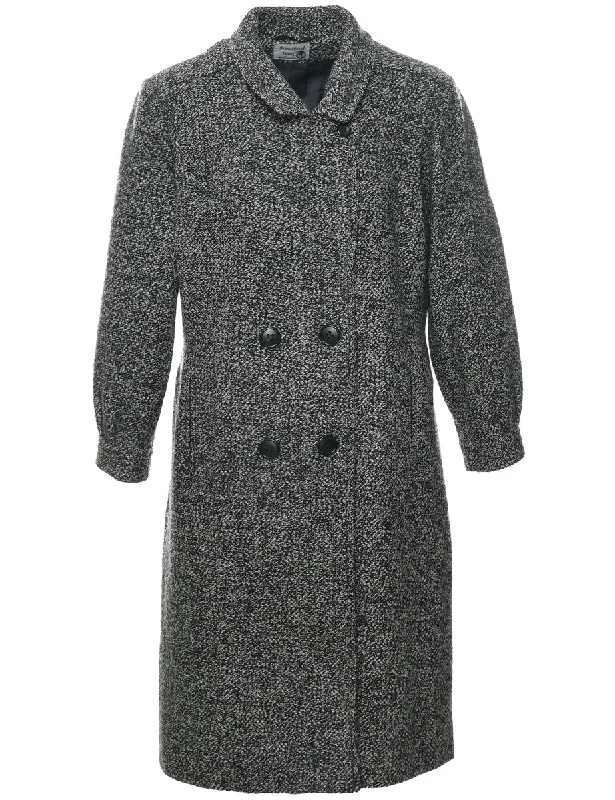 All-Day Style Double Breasted Wool Coat - L