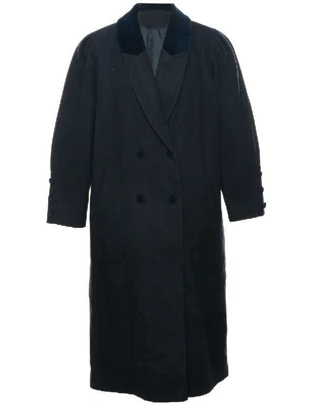 Elegant Series Double Breasted Wool Coat - L
