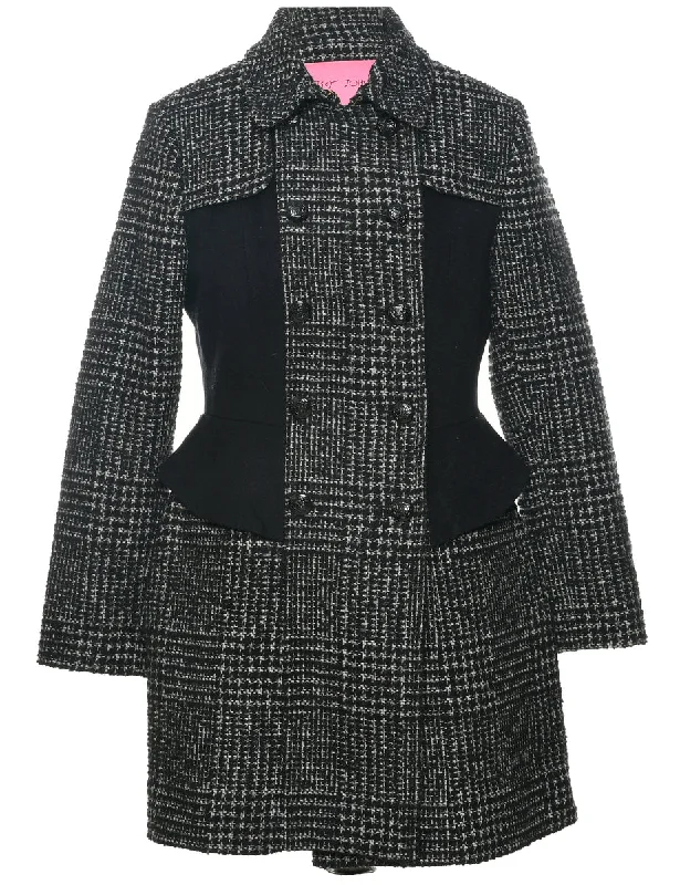Creative Prints Double Breasted Wool Coat - M