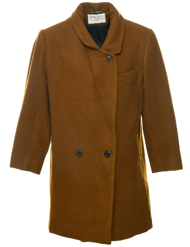 Cozy Chic Trends Double Breasted Wool Coat - M