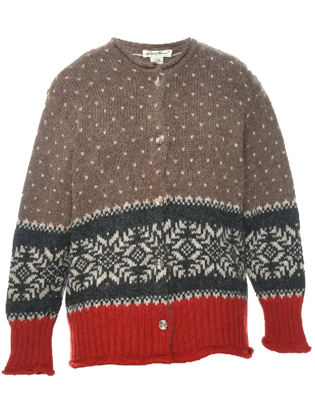 Stretch Design Eddie Bauer Nordic Cardigan - M