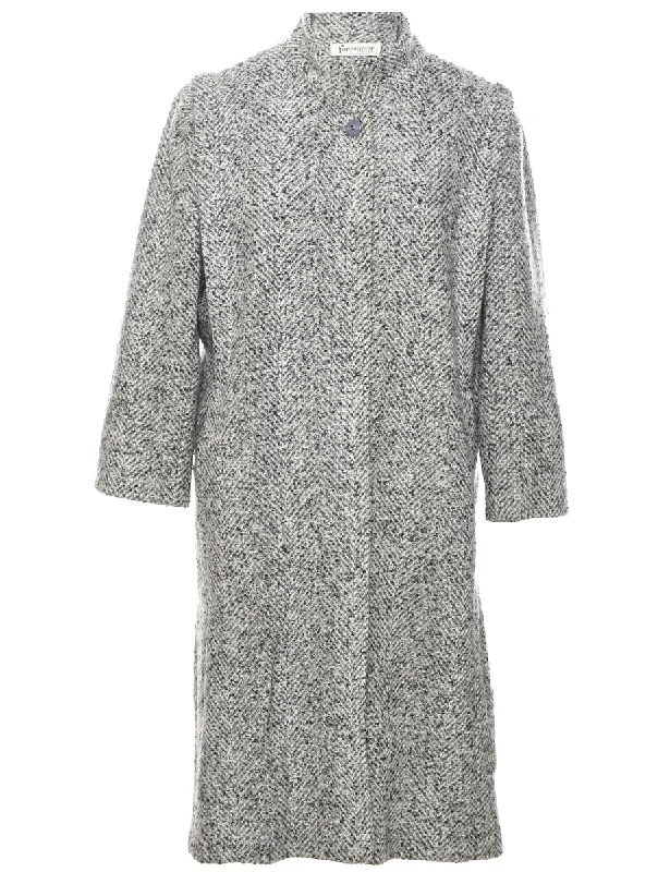 Comfortable Fashion Grey Wool Coat - L