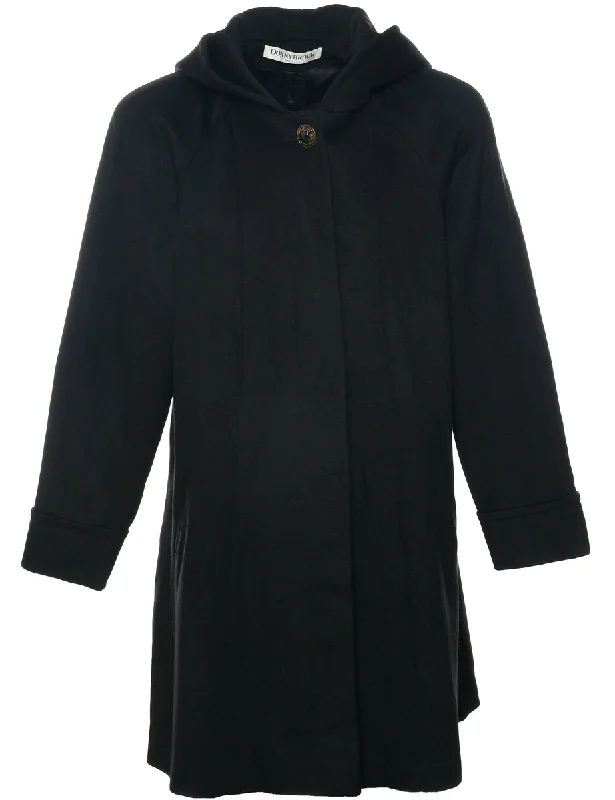 Cool Summer Hooded Wool Coat - L