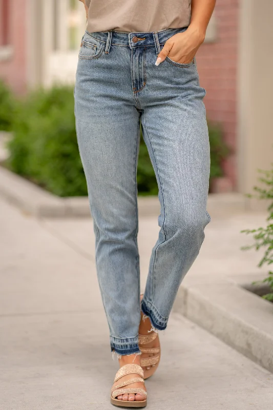 Urban Sense Laid-Back Luxe Rigid Magic Released Hem Boyfriend Regular & Plus Sizes