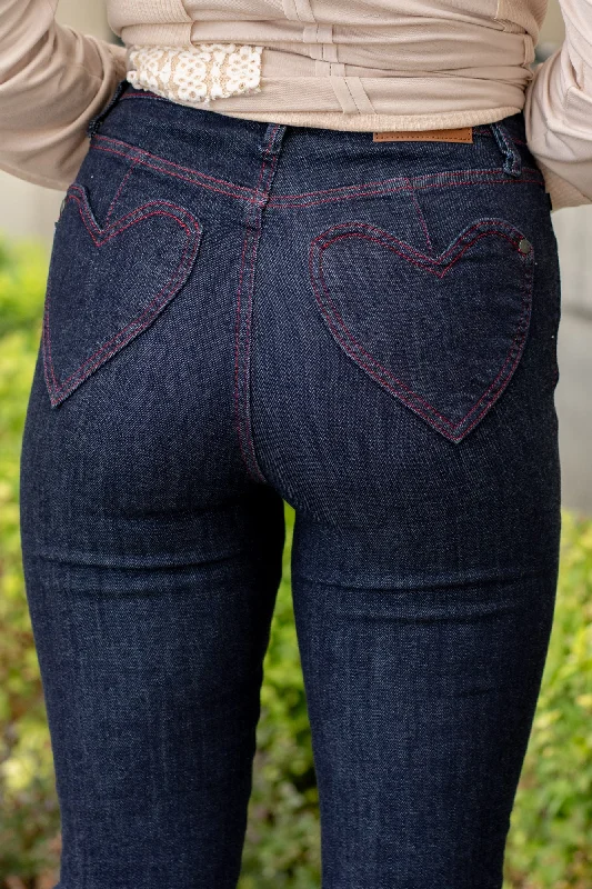 Personalized Clothing Hearts & Love High Rise Skinny Regular & Plus Sizes