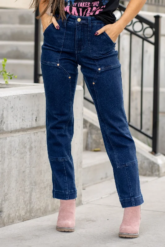 Versatile Items Vintage Horizon High Rise Work Wear Utility Straight Leg Regular & Plus Sizes