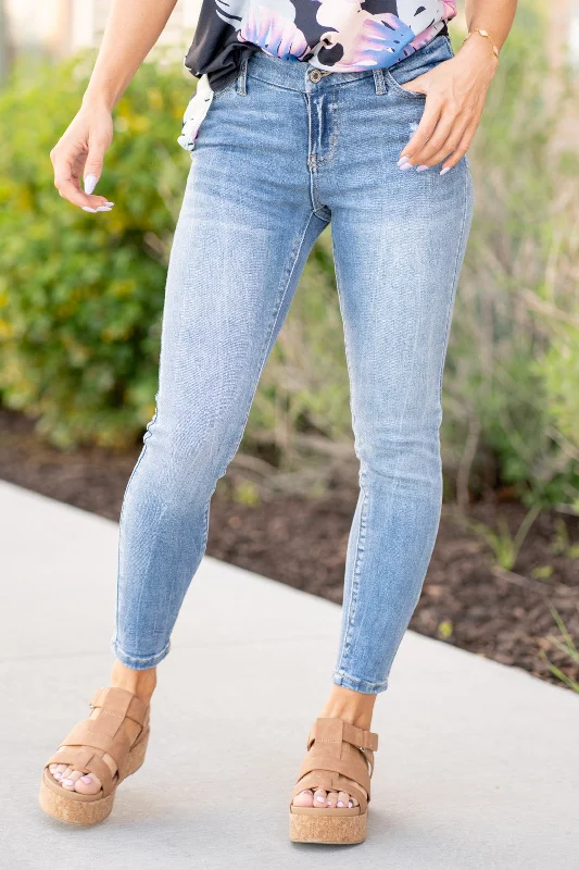 Elegant Casuals Kara High Waist Cat's Whiskers Skinny Jeans